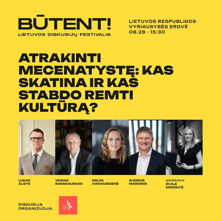 Vilniuje – diskusija apie mecenatystę: kas skatina remti kultūrą?
