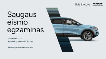 Saugaus eismo egzaminas šiandien: dalyvauti galima iki 20 val.